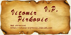 Vitomir Pirković vizit kartica